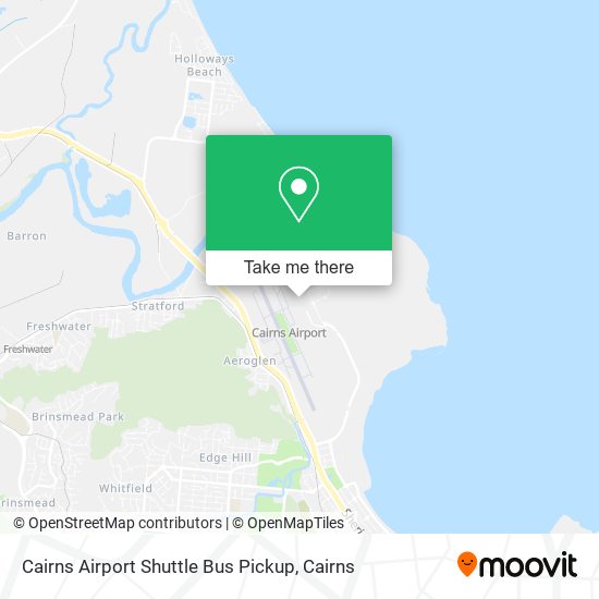 Cairns Airport Shuttle Bus Pickup map