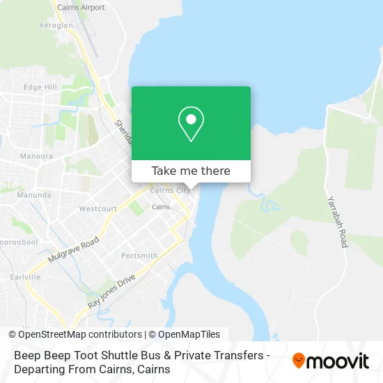Beep Beep Toot Shuttle Bus & Private Transfers - Departing From Cairns map