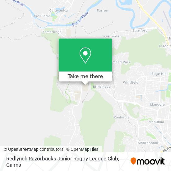 Redlynch Razorbacks Junior Rugby League Club map