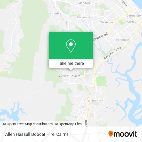 Allen Hassall Bobcat Hire map