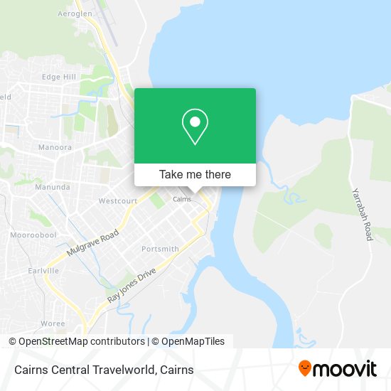 Cairns Central Travelworld map