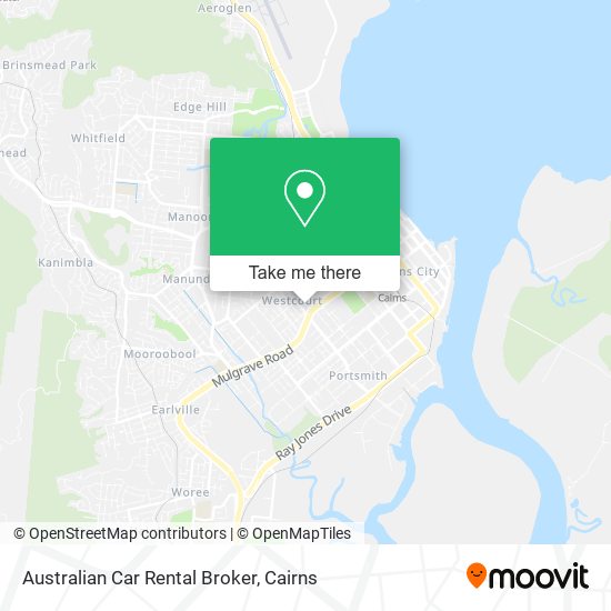 Mapa Australian Car Rental Broker