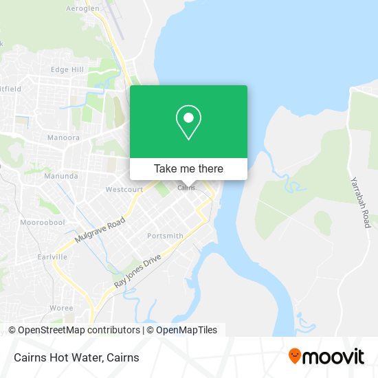 Cairns Hot Water map