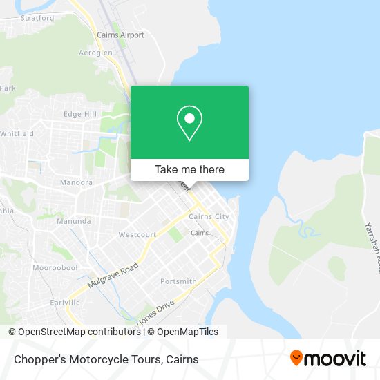Chopper's Motorcycle Tours map