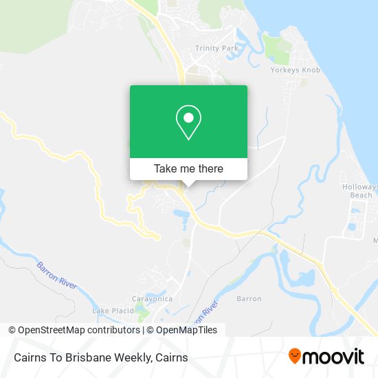 Cairns To Brisbane Weekly map