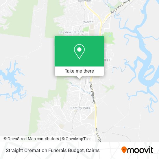 Straight Cremation Funerals Budget map