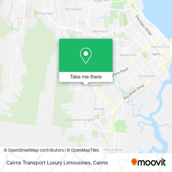 Mapa Cairns Transport Luxury Limousines