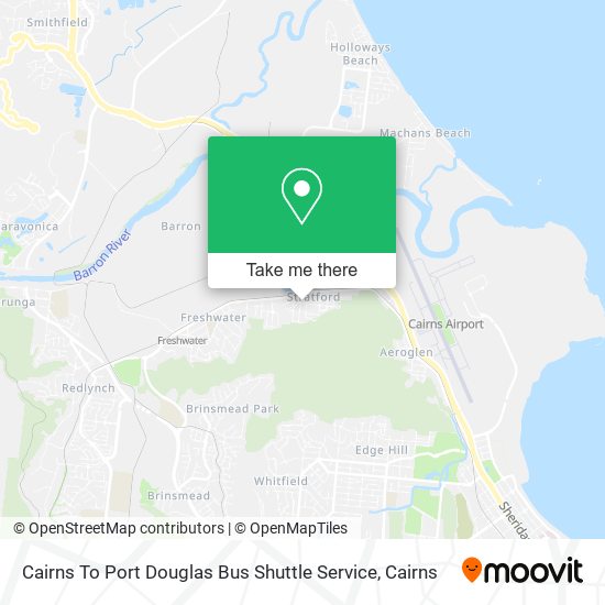 Cairns To Port Douglas Bus Shuttle Service map