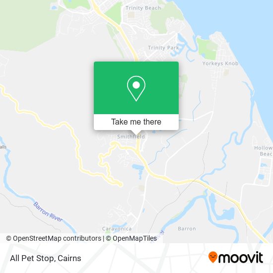 All Pet Stop map