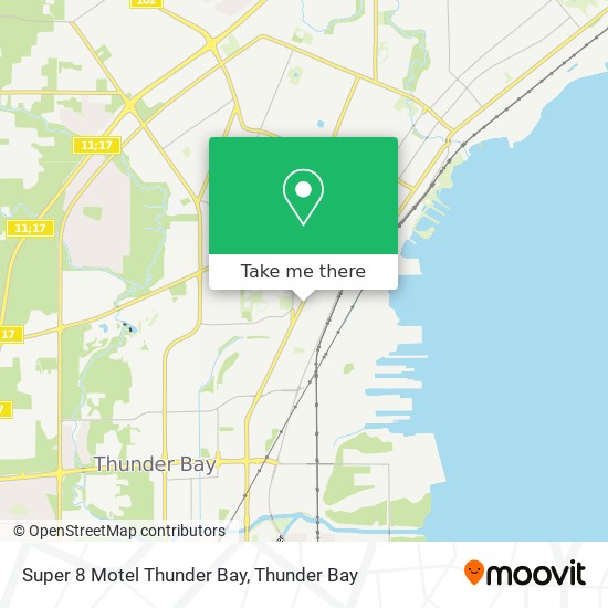 Super 8 Motel Thunder Bay map