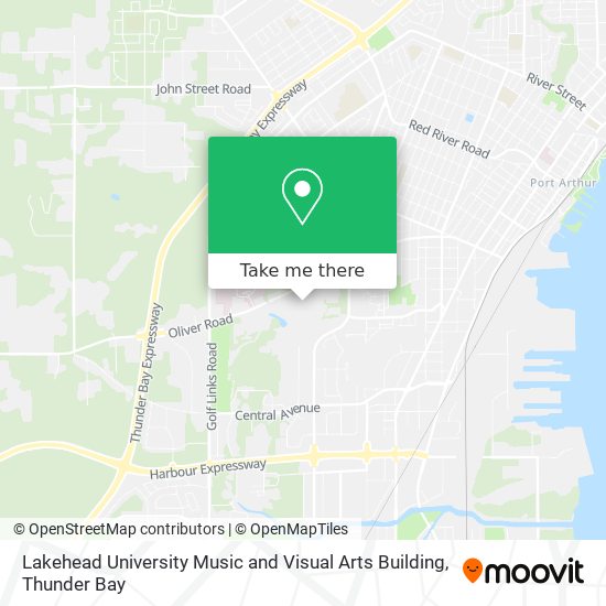 Lakehead University Music and Visual Arts Building map