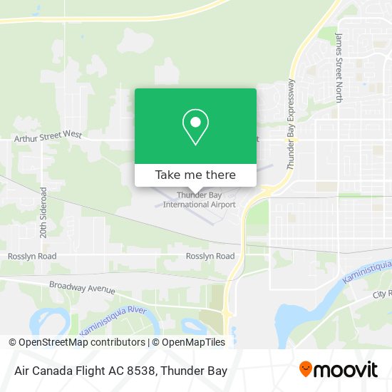Air Canada Flight AC 8538 map