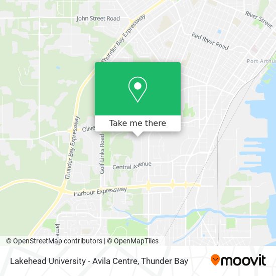 Lakehead University - Avila Centre map