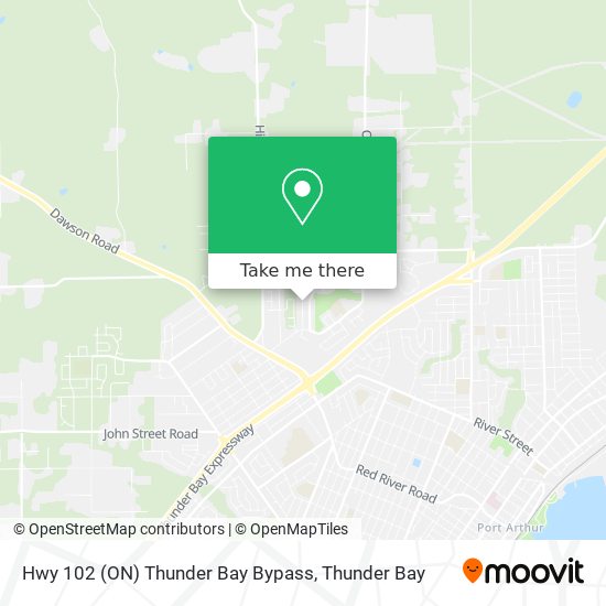Hwy 102 (ON) Thunder Bay Bypass map