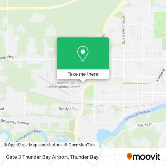 Gate 3 Thunder Bay Airport map