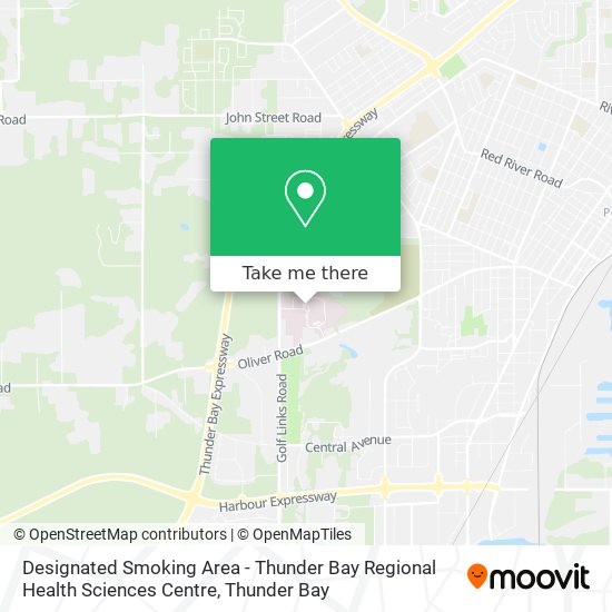 Designated Smoking Area - Thunder Bay Regional Health Sciences Centre plan