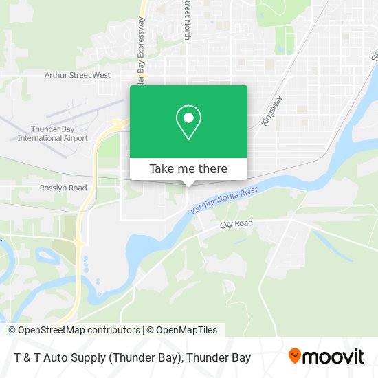 T & T Auto Supply (Thunder Bay) map