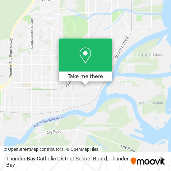 Thunder Bay Catholic District School Board map