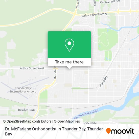 Dr. McFarlane Orthodontist in Thunder Bay map