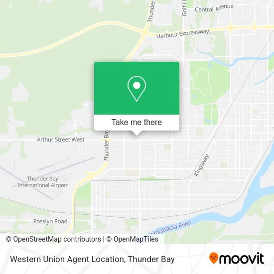 Western Union Agent Location map