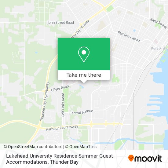 Lakehead University Residence Summer Guest Accommodations map