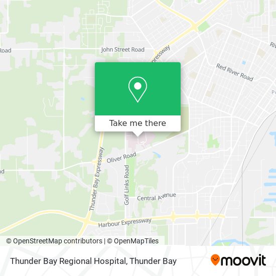 Thunder Bay Regional Hospital map