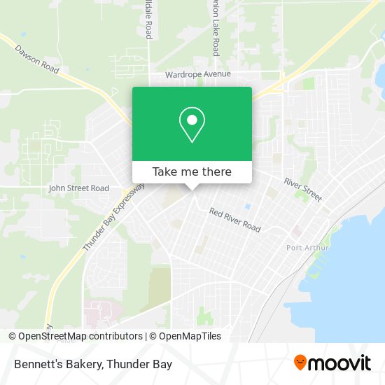 Bennett's Bakery map