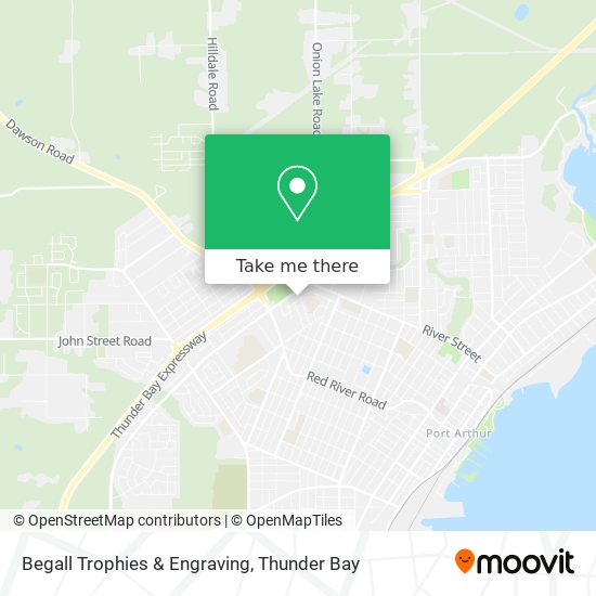 Begall Trophies & Engraving map