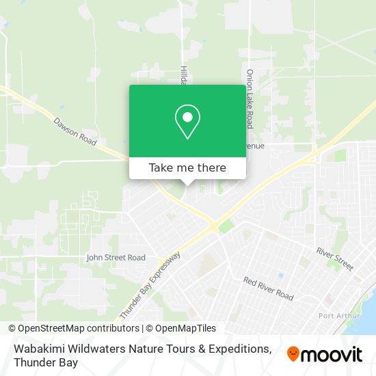 Wabakimi Wildwaters Nature Tours & Expeditions map
