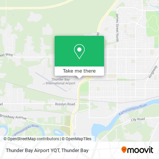 Thunder Bay Airport YQT map