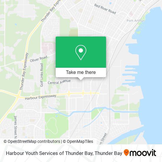 Harbour Youth Services of Thunder Bay map