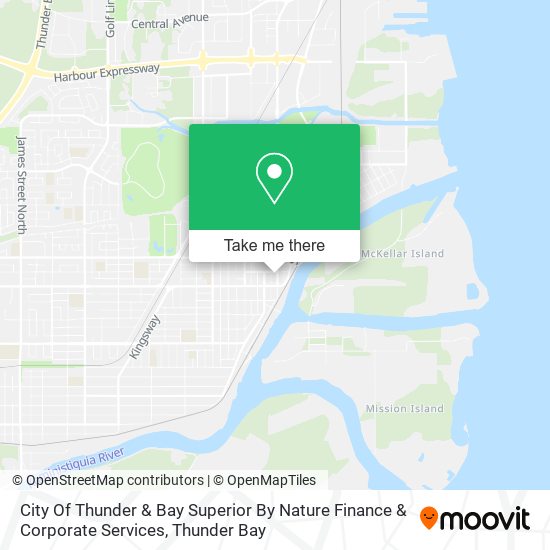 City Of Thunder & Bay Superior By Nature Finance & Corporate Services map