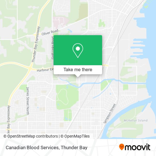 Canadian Blood Services map