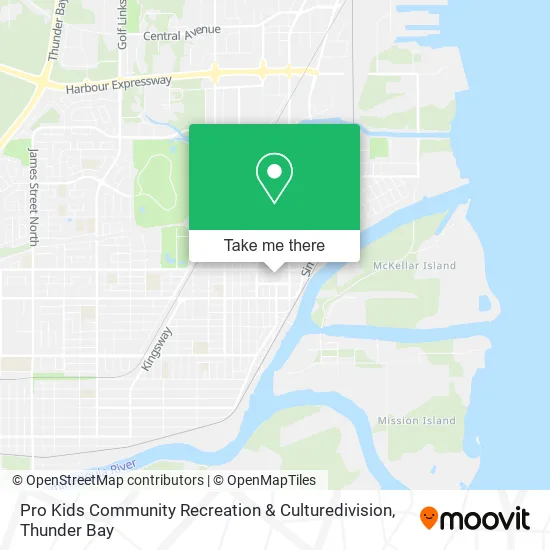 Pro Kids Community Recreation & Culturedivision map