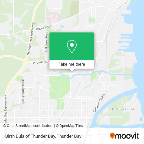 Birth Dula of Thunder Bay map