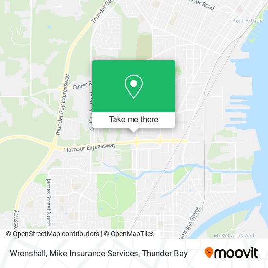 Wrenshall, Mike Insurance Services map