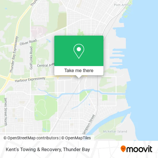 Kent's Towing & Recovery map