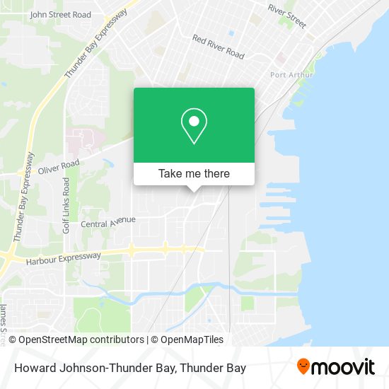 Howard Johnson-Thunder Bay map