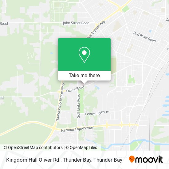 Kingdom Hall Oliver Rd., Thunder Bay map