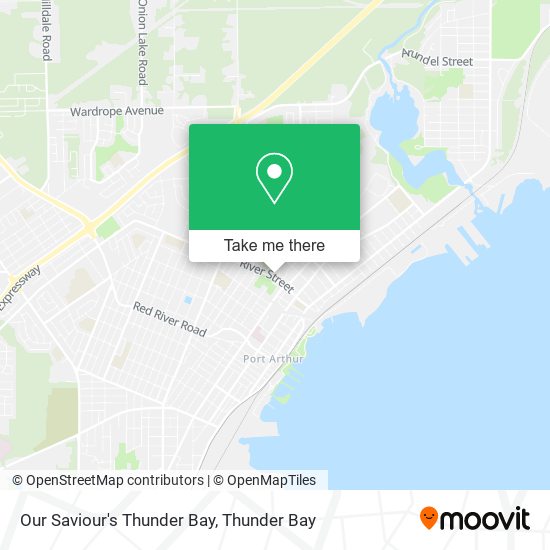 Our Saviour's Thunder Bay map