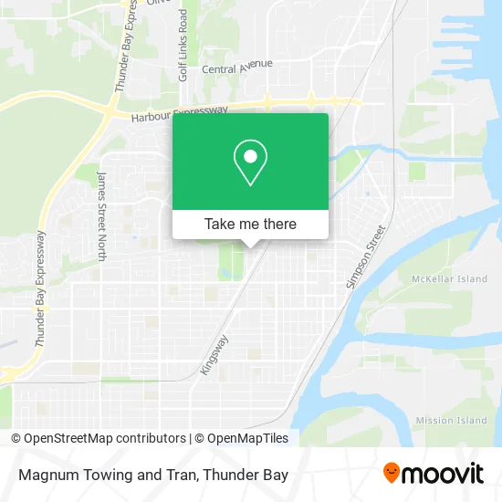Magnum Towing and Tran map