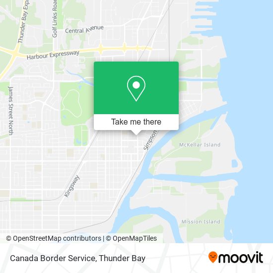 Canada Border Service map