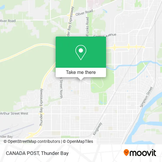 CANADA POST map