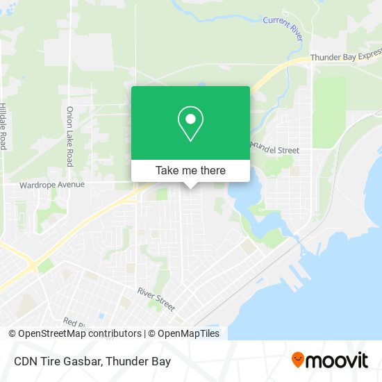 CDN Tire Gasbar map
