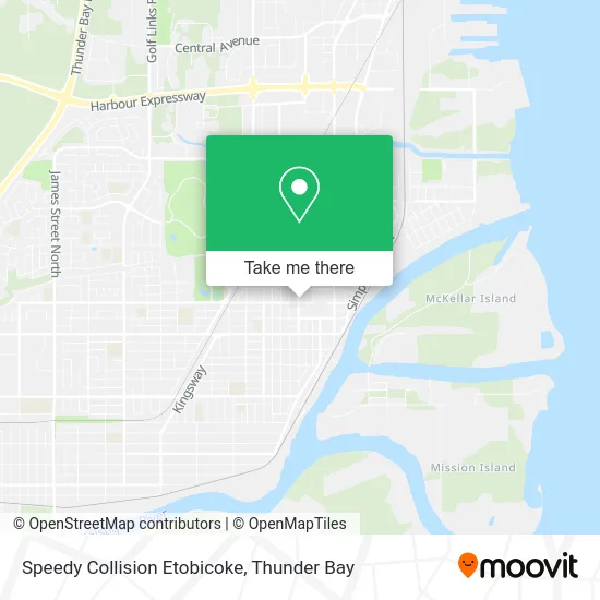 Speedy Collision Etobicoke map