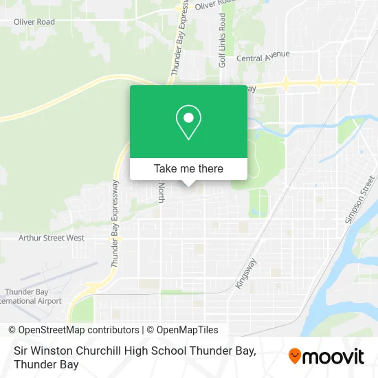 Sir Winston Churchill High School Thunder Bay map