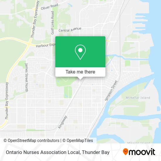 Ontario Nurses Association Local map
