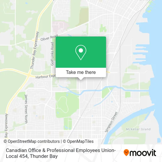 Canadian Office & Professional Employees Union-Local 454 map