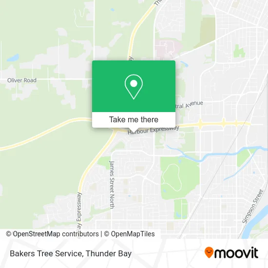 Bakers Tree Service map