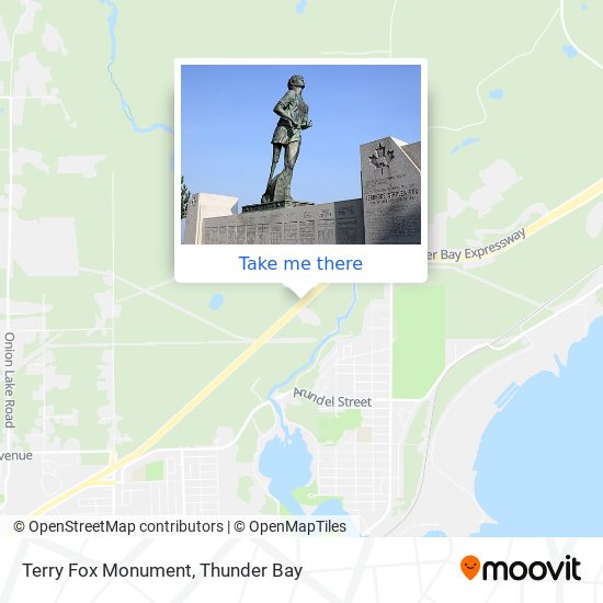 Terry Fox Monument map